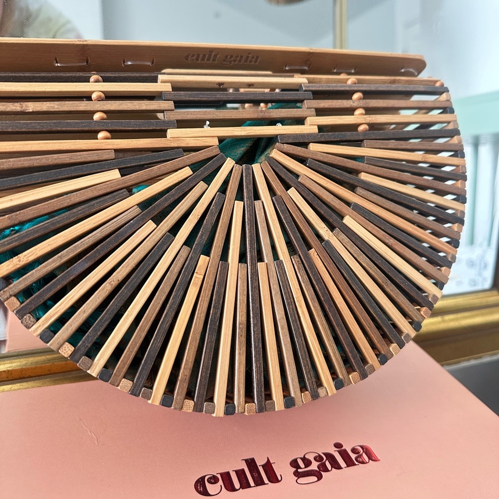 Cult Gaia Wooden Clutch
